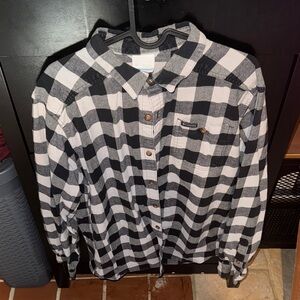 Columbia Black and White Checkered Shirt